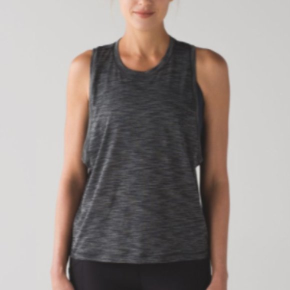 Lululemon Cardio Squad Tank Heathered Black - Picture 5 of 6